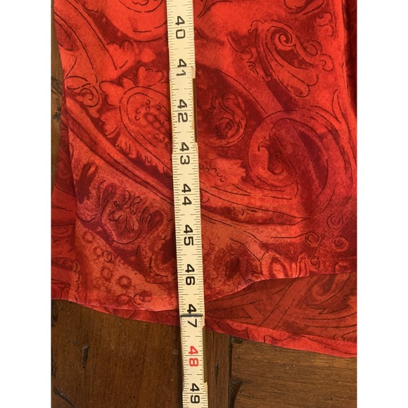 Vintage K Studio Dress Size 16 Red 90s Sleeveless Ankle Length - Picture 4 of 7